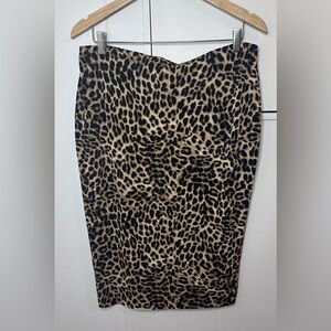 Vince Camuto Leopard Print Pencil Skirt